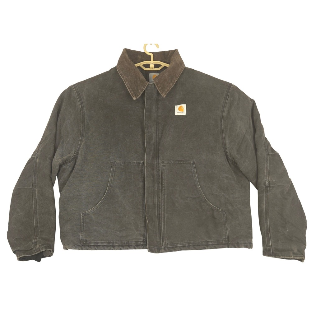 Vintage Carhartt Mens Arctic Quilted Lined Jacket Size 54‎ Made in USA J02 BLK